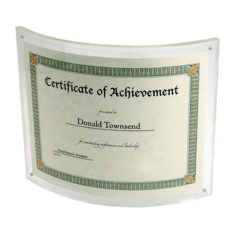 Yakri 8.5x11 Curved Sign Holder,Acrylic Photo Frame with Magnetic for Document Poster,Diploma,Certificate,Landscape,Clear - Image 4